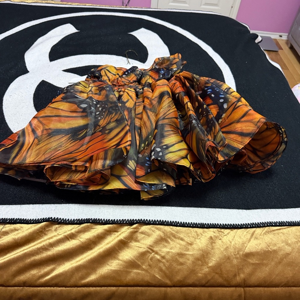 Selkie Black and Orange Skirt